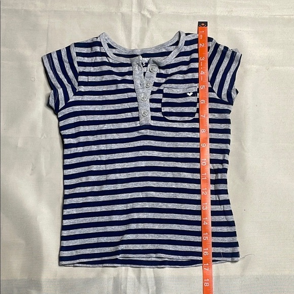 CARTER’S Striped Blue and Gray Kids Shirt - Picture 3 of 8